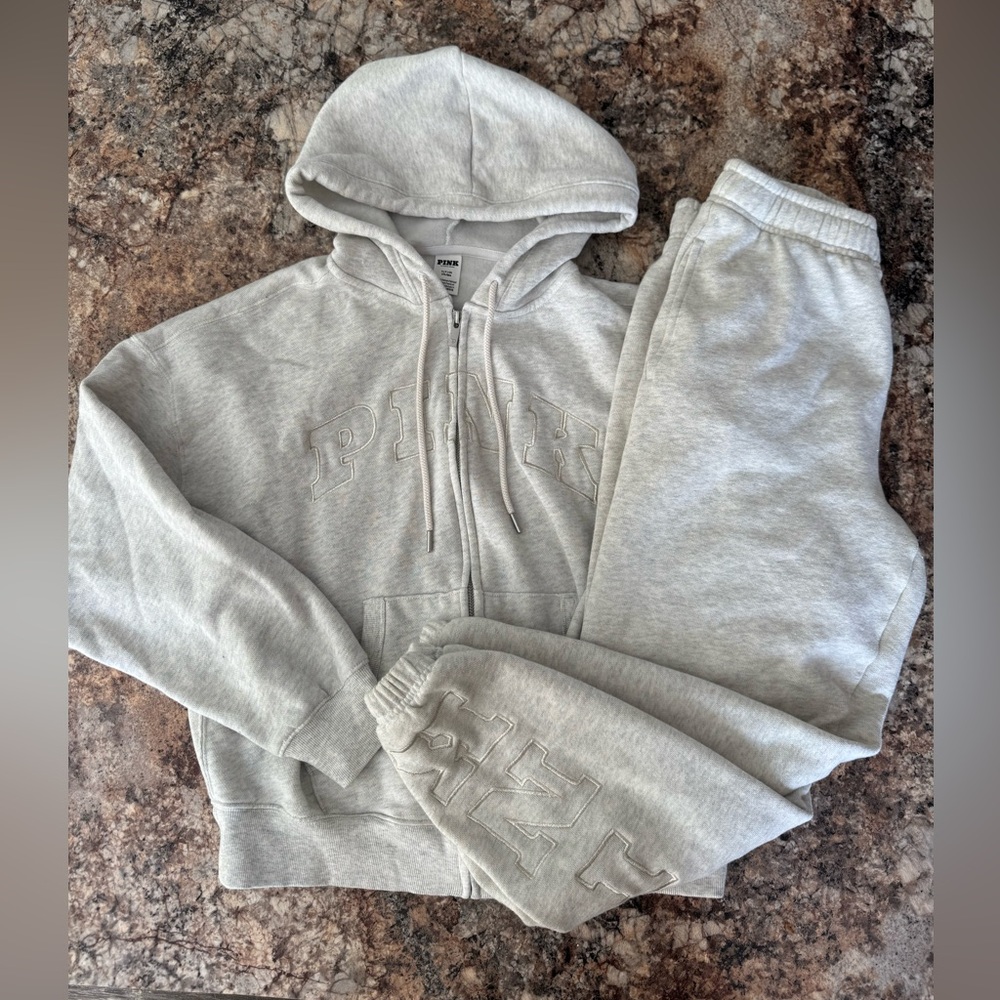 Gray Hoodie and Sweatpants Set